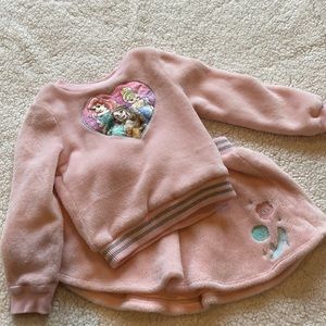 Super Soft Girls Disney Princess Sweater & Skirt Set